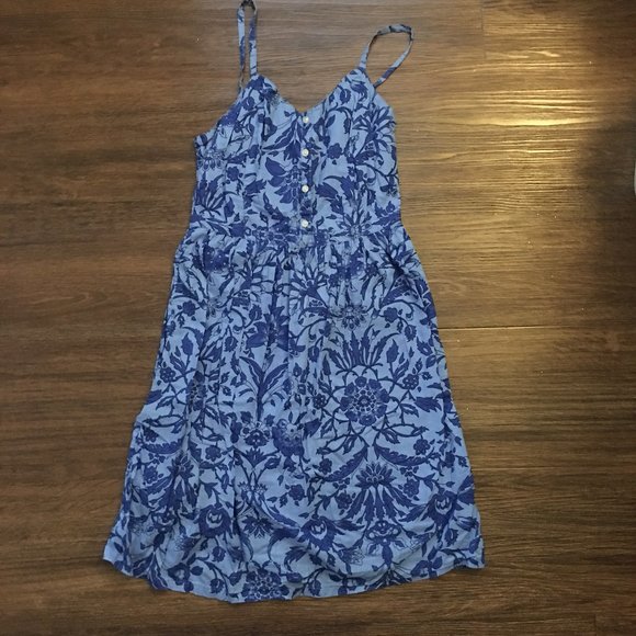 Old Navy Blue Floral Dress - Picture 1 of 2
